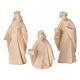 Val Gardena Nativity Scene "Altea" with 7 cm "Aram" characters, set of 16 pieces, LED light, natural wood s4