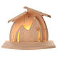 Val Gardena Nativity Scene "Altea" with 6 painted characters "Aram" of 13 cm and LED light s7