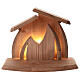 Painted Nativity Scene of Val Gardena "Altea" with "Aram" characters and LED light, figurines of 10 cm s6