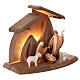 Colored Holy Family Val Gardena Altea Aram with LED 10 cm s4