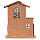 Facciata casetta sughero con balcone 15x20x5 cm presepe 6 cm s4