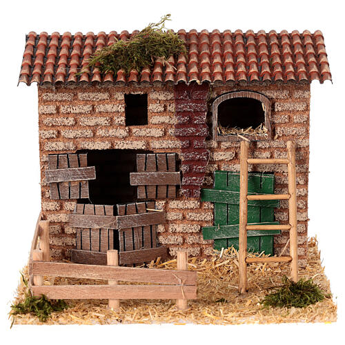 Granja con recinto 20x15x15 cm belén 6 cm 1