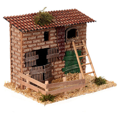 Granja con recinto 20x15x15 cm belén 6 cm 3