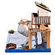 Portion de mer : cabane pêcheur avec mer 20x15x15 cm crèche 6 cm s5