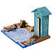 Trecho de mar: cabine de praia com mar 20x15x15 cm presépio 6 cm s3