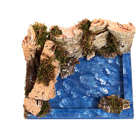 Portion de mer : falaise sur mer 20x10x15 cm