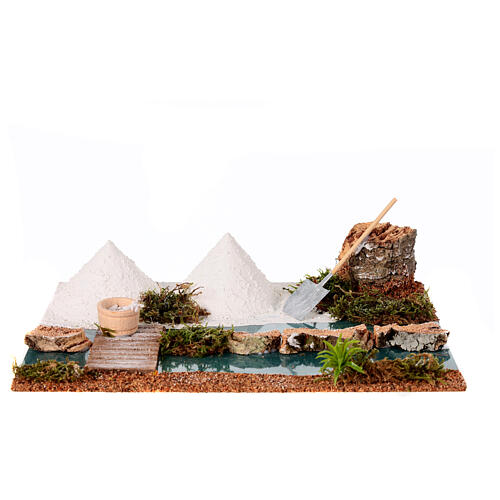 Tratto di mare: Saline 25x15 cm presepe 10 cm 1