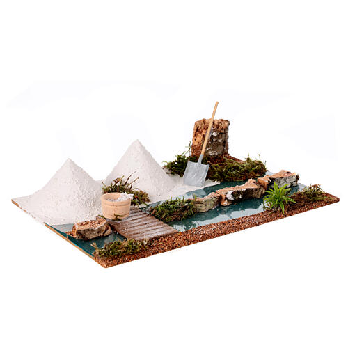 Tratto di mare: Saline 25x15 cm presepe 10 cm 4