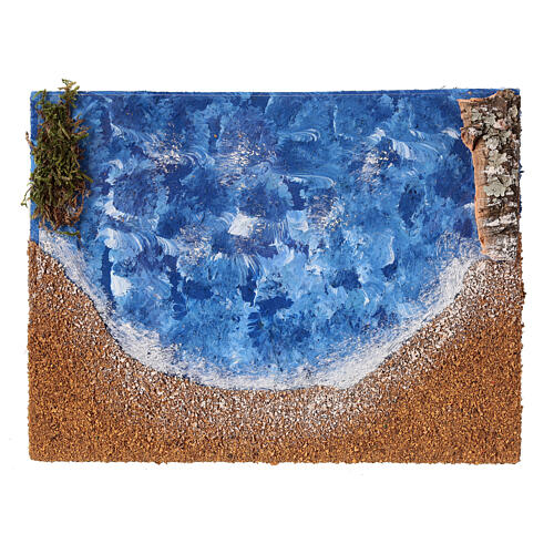 Meeresstück mit Strand – 15 × 20 cm, Krippenzubehör 2