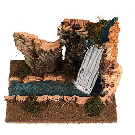 Cork river unit: waterfall with river, 25x15x20 cm