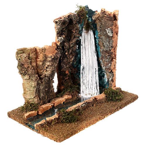 Cork river unit: waterfall with river, 25x15x20 cm 3