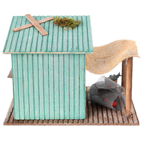 Cabane de pêcheur 15x20x10 cm crèche 6 cm 4