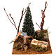 Lumberjack's corner in the woods, 10x10 cm, for 10 cm Nativity Scene s1