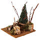 Rincón del leñador en el bosque 10x10 cm belén 10 cm s2
