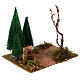 Rincón con bosque y pila de leña 20x15x15 cm belén 10 cm s3