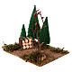 Corner with forest and log stack 20x15x15 cm nativity scene 10 cm s2