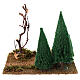 Corner with forest and log stack 20x15x15 cm nativity scene 10 cm s4