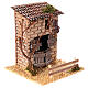 Stalla con mattoni chiari 15x15x15 cm presepe 6-8 cm s3