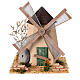 Mulino a vento funzionante in stile nordico 15x20x15 cm s1