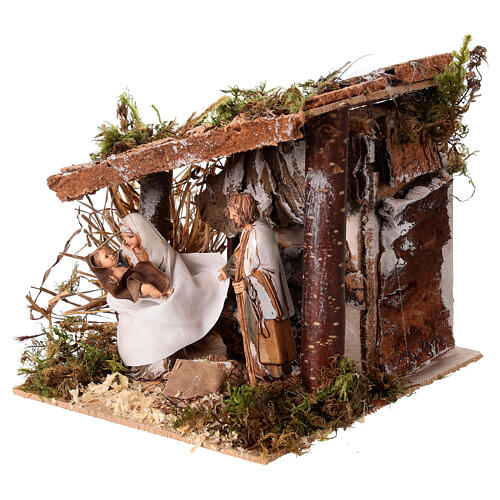 Setting with Moranduzzo Nativity of 10 cm, animated scene 2