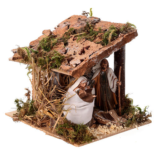 Setting with Moranduzzo Nativity of 10 cm, animated scene 3