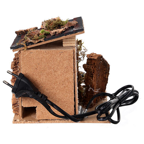 Szene mit Kastanienverkäuferin in Bewegung, für 10 cm Krippe, Moranduzzo 4