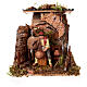 Setting with animated coppersmith for 10 cm Moranduzzo Nativity Scene s1