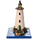 Stretch of sea: lighthouse with 3.5V battery-powered light, 10x15x10 cm s1