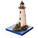 Stretch of sea: lighthouse with 3.5V battery-powered light, 10x15x10 cm s2