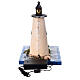 Tratto di mare: Faro con luce 3,5V porta batterie 10x15x10 cm s4
