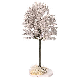 White tree of 16 cm for 12 cm Nativity Scene