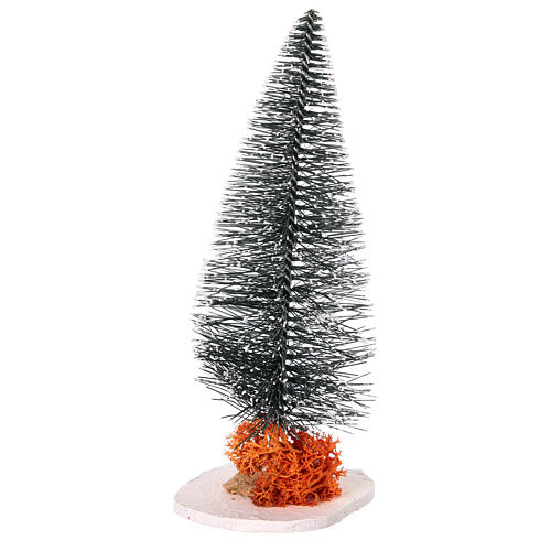Verschneite Kiefer auf Felsen – Höhe 12 cm, Krippenzubehör 2