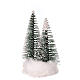 Set of 2 snowy pines on a rock, 7 cm s1