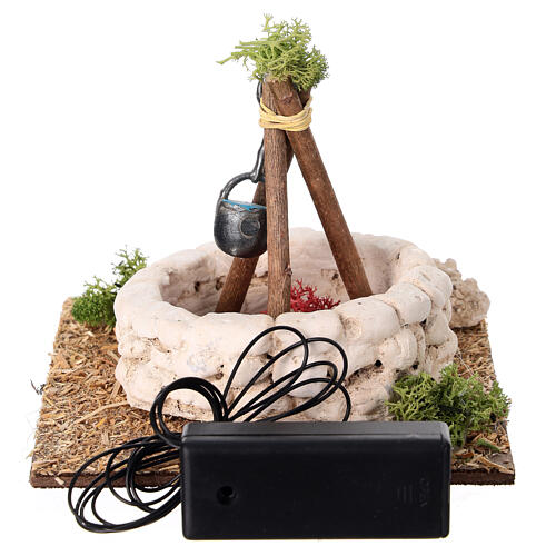 Fuoco funzionante a batterie cm 10x10x10 presepe 12 cm 3