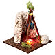 Feu de camp à piles 10x10x10 cm crèche 12 cm s2