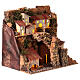 Lighted mountain village 20x20x15 cm for 4 cm nativity scene s2