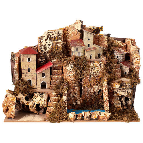 Scenografia miasteczka, 30x15x20 cm, dla szopki 4 cm 1