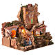 Borgo con mulino a vento e luci presepe 8-10 cm 25x25x20 cm s2