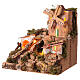Aldeia com moinho de vento e iluminação para presépio 8-10 cm 25x25x20 cm s3