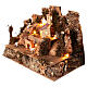 Ambientazione illuminata case 30x20x25 cm pecorelle presepe 4 cm s3