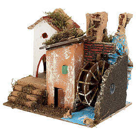 Molino de agua sin movimiento 15x20x15 cm