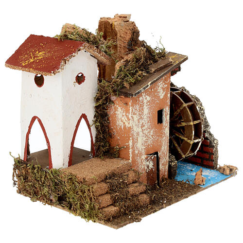 Molino de agua sin movimiento 15x20x15 cm 3