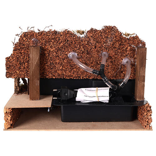 Brunnen mit Wasserfunktion und drei Strahlen, für 14–16-cm-Krippe – 30 × 20 × 25 cm 4