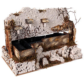 Fontanna działająca 3 strumienie z pompą, 30x20x25 cm, do szopki 14-16 cm