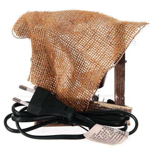 Feuerstelle mit flackernder LED-Beleuchtung und Topf – für 10–12 cm Krippe 4