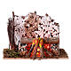 Fuoco con lampada effetto fiamma presepe 10 cm 15x10x10 cm s1