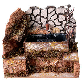 Fountain with pump, 15x20x15 cm, for 12-14 cm Nativity Scene