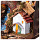 Escenografía cabaña luces y cascada 35x45x30 cm natividad 10 cm s4