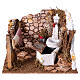 Fountain with hanging clothes and pump, 15x20x20 cm, for 8-10 cm Nativity Scene s1