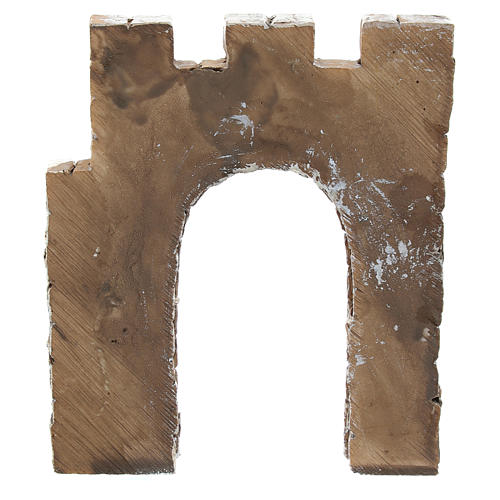 Nativity scene setting, wall with archway Moranduzzo in resin for 4 cm statues 4